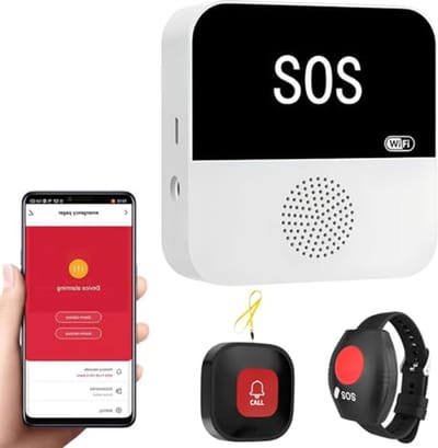 Draadloos Noodsysteem voor Senioren en Gehandicapten - Oproepknop met WiFi en 12 Beltonen