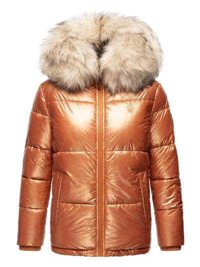 Navahoo Premium Dames Winterjas Tikunaa – Puffer Look, Warm & Met Kunstbontkraag