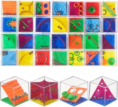The Twiddlers – Mini puzzelbox - Hersenkrakerset van 28 stuks - Verschillende spelniveaus - ideale binnenactiviteit voor kinderen - speelgoed voor volwassenen, kinderen en tieners om hun stress te verlichten.