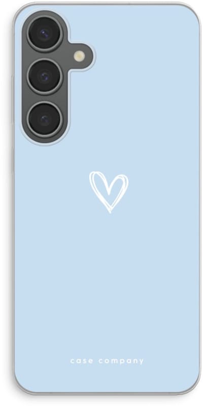 Case Company® - Hoesje geschikt voor Samsung Galaxy S24 Plus hoesje - Klein Hart Blauw - Soft Cover Telefoonhoesje - Bescherming aan alle Kanten en Schermrand