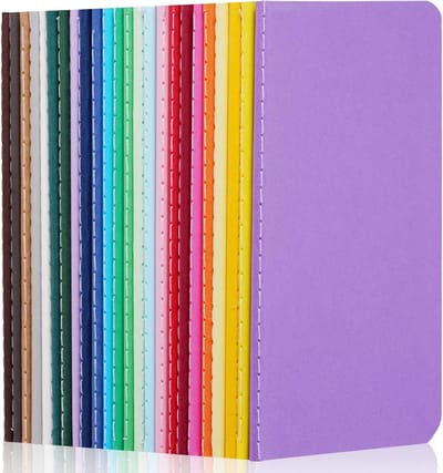 Lege Notitieboeken, 24-pack Gekleurde Notitieboeken, Klein boek met Zachte Omslag (30 Vellen), Draagbaar Notitieblok voor School, Kantoor, Reizen, Cadeau voor Terug naar School (14×9cm)