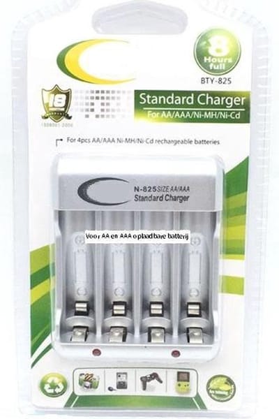 Batterij oplader AA & AAA en 9V batterijen 1 stuk