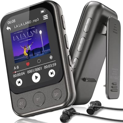 SNJY® MP3 Speler Bluetooth - MP4 Speler - Muziek Speler - Touchscreen en Toetsen - 64GB - Zwart
