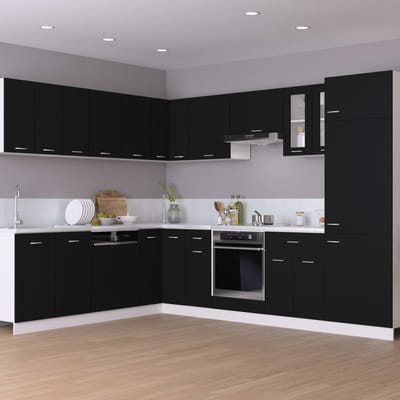 vidaXL - Bovenkast - Lyon - 60x31x60 - cm - bewerkt - hout - zwart