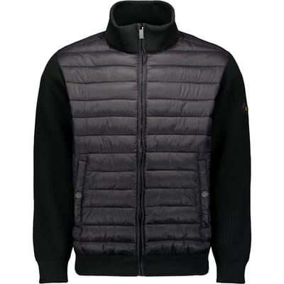 No Excess Jacket Stand Up Collar Padded Mix With Knit Black Größe: M | Leichte Jacken Outlet | Herren | Schwarz