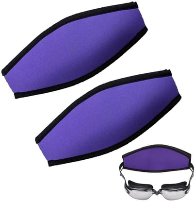 2-stuks Maskerband duiken - Duikbrilband Maskerband - Maskerband neopreen - Voorkomt dat het haar in de knoop raakt - Comfortabel om te dragen -18,5 x 8,5 cm - Geschikt voor duiken, snorkelen en zwemmen - Paars
