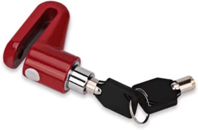 Motor Stuurslot - Anti-diefstal slot - Voertuig Beveiligen - Aluminiumlegering - 14.7 x 6 cm - Rood