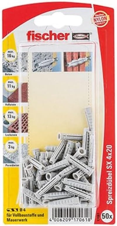 Spreidpluggen - Bevestigingspluggen - Stevig Bevestigen - Vierweg Spreiding - 4x20 mm