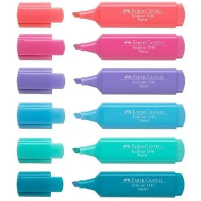 Faber-Castell tekstmarkers - etui 8 stuks – pastel - markeerstift - FC-154681