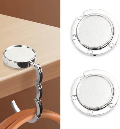 2 Stuks Vouwbare Handtas Houders voor Tafel, Lichtgewicht en Draagbare Tas Haak voor Kantoor en Thuis, Tot 5 kg, Antislip en Stevig