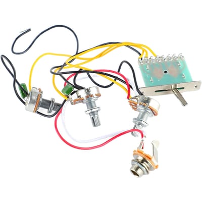 Gitaar Circuit Bedrading Accessoire 5-Weg Jack Schakelaar Gitaar Volume Toon Regeling Bedradingsset gray