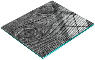 Decoratieve glazen snijplank voor in de keuken, hout, zwart, 60x52 cm