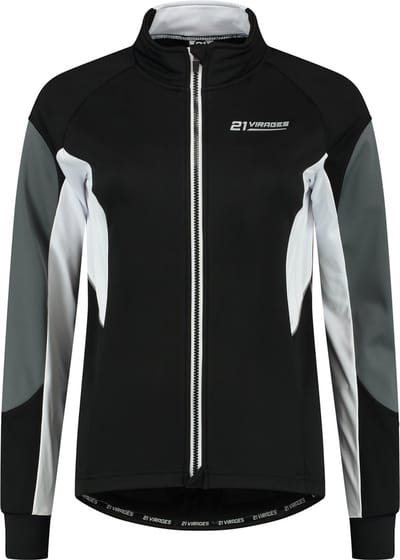 21Virages Ginevra fietsjack windprotect Dames Zwart Wit - S