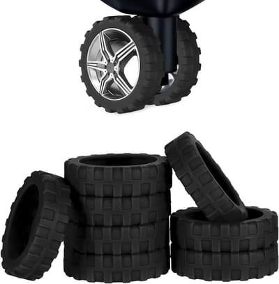 Duurzame Siliconen Wielen Beschermers voor Koffers - Geluidsdempende Luggage Divider en Wheel Cover voor Reisgemak
