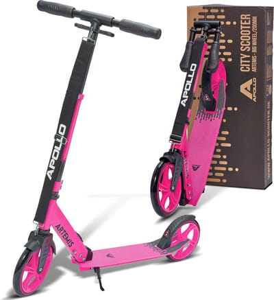 Apollo Artemis City Scooter - In Hoogte Verstelbare Step Geschikt voor Kinderen, Tieners en Volwassenen, Volwassen Step met Luchtbanden, Stadsstep, Handige, Step voor Volwassenen