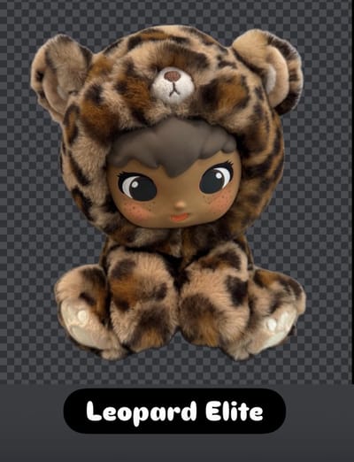 MorisMos Designer Knuffel Beer – Luxe Pluche Teddy – Cadeau voor Kinderen & Volwassenen – Leopard Elite