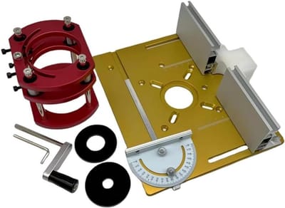 Router Lift Systeem - Freestafel Inzetplaat - Precisie Frezen - Aluminium Legering - 1785 Gram - Goud