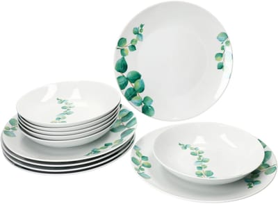 MamboCat MamboCat 12-delig Eucalyptus porseleinen servies 6 personen