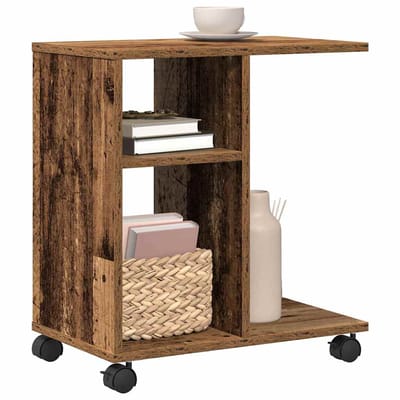 vidaXL - Bijzettafel - Oud - hout - 50 - x - 30 - x - 55 - cm - Bewerkt - hout