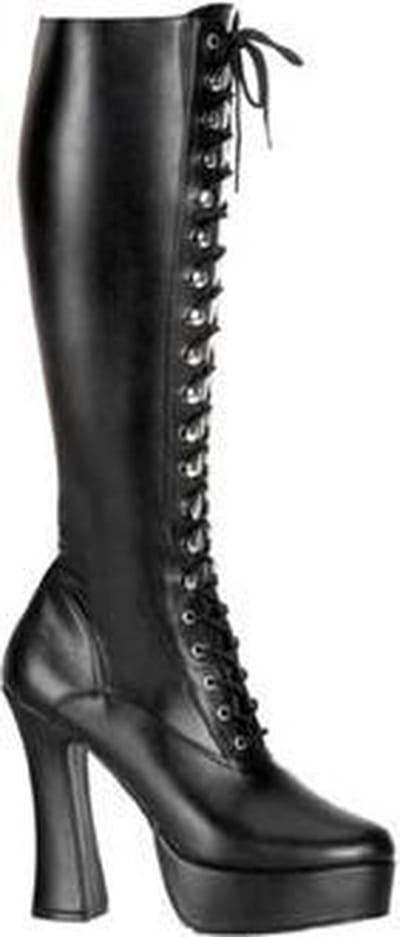 Pleaser - ELECTRA2023 Kniehoge laarzen - US 8 - 38 Shoes - Zwart