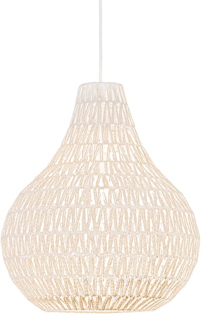 QAZQA Lina Drop 45 - Grote hanglamp - 1 Lichts - Ø45 cm - wit