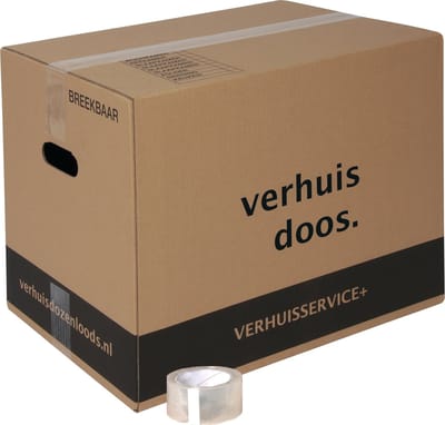 Verhuisdozen - 5 stuks - 60 Liter - Extra stevige Verhuisdoos - Dubbel golf karton - Incl. Tape