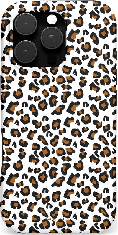 Casetastic hoesje geschikt voor Apple iPhone 16 Pro - MagSafe - Dubbellaagse bescherming - Panter abstractie - Fashion Case - Zwart Wit Grijs Bruin