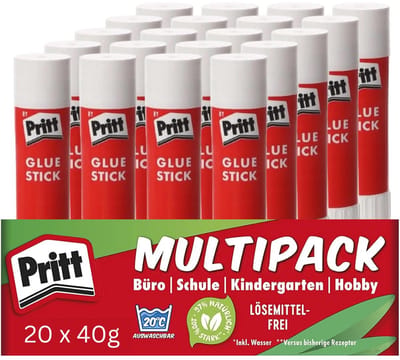 Lijmstift 20 stuks per 40 gram - 97% natuurlijke ingrediënten voor natuurschool