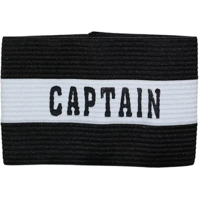 Precision Aanvoerdersband Captain Junior Polyester Zwart/wit Mt S