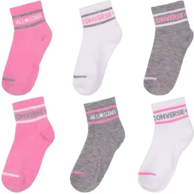 Kindersokken Converse CHN Basic Wordmark Quarter (x6)