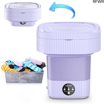 RFWR® Draagbare Opvouwbare Ultrasone Wasmachine voor Camping en Reis - 10 Liter Mini-wasmachine voor Kleding