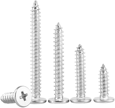 Dailygoods- Houtschroeven 20 stuks - Dunne Zelftappende Schroeven - Platte Kop - 304 Roestvrij Staal - Corrosiebestendig - Hoge Sterkte