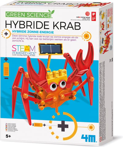 4M Wetenschap En Spel - Bouw Je Eigen Hybride Krab Robot - KidzLabs - Green Science - 5 Jaar