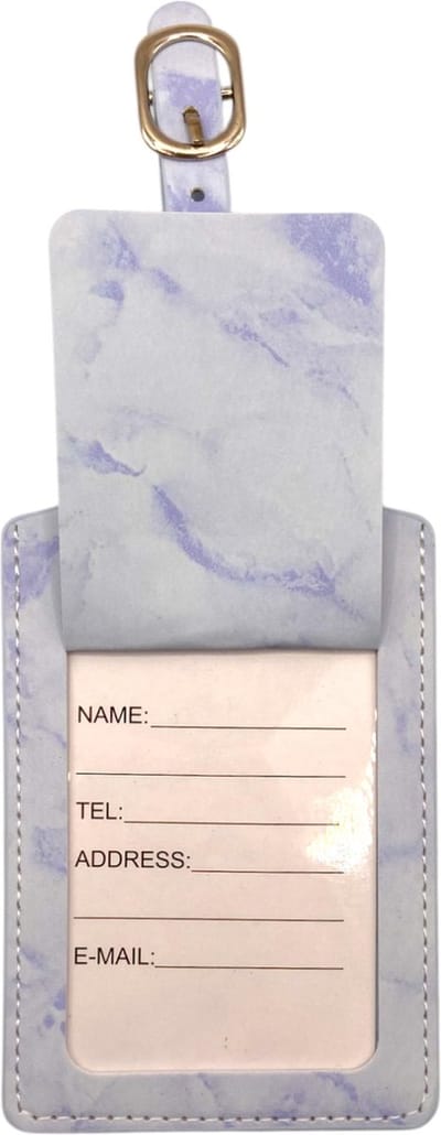 LOUD AND CLEAR® - Bagagelabel - Kofferlabel - Koffer Label - Reisaccessoires - Blauw - 1 Stuk