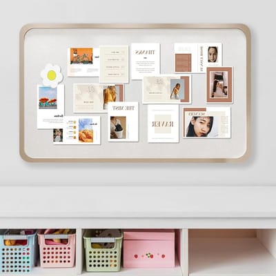 Decoratieve Vilt Prikbord 60 x 80 cm, Vouwbaar en Zelfklevend, Ideaal voor Kantoor, School en Foto's, Inclusief 25 Prikpinnen