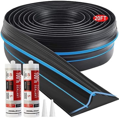 Universele Garagedeur Drempelafdichtingsstrip - 20 Meter Waterdichte Vloerafdichting voor Garage