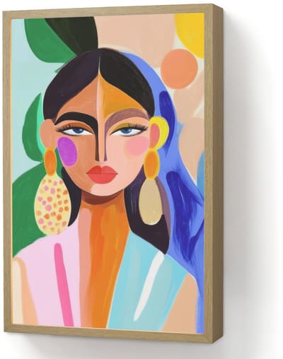 Wandlamp 40x60 cm - Oplaadbaar - Portret - Vrouw - Modern - Wandlampen binnen woonkamer - Slaapkamer lamp - Decoratieve nachtlamp - Vloerlamp draadloos