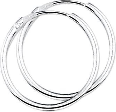 The Jewelry Collection Oorringen Ronde Buis - Zilver