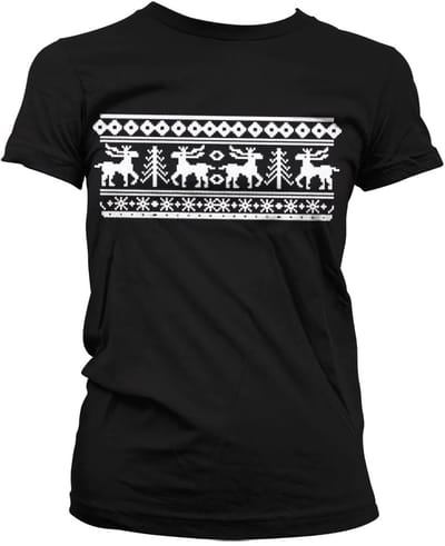 Hybris Dames-T-shirt 'Scandinavian Christmas Girly' SH-5-15491-H14-8