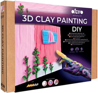 OKTO Sensory Art 3D - Roze Ochtend - Luchtdrogende Klei - 30X30Cm - 14 Jaar