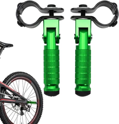 Voetsteunen Motorfiets - Opvouwbare Pedalen - Veilige Rit - Gekarteld Antislip Ontwerp - 1 paar - Groen