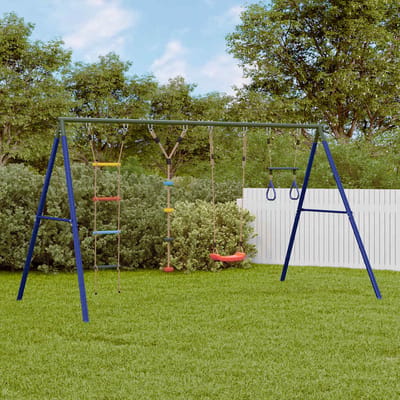 vidaXL Schommelset met schommel, trapeze, ladder en klimtouw