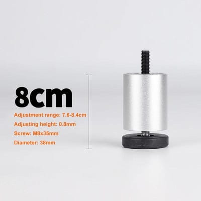 4 STKS Verstelbare Meubelpoten M8 Aluminiumlegering Tafelpoten Voor TV-meubel, Kledingkast, Verhoogde Koelkast Wasmachine Voeten