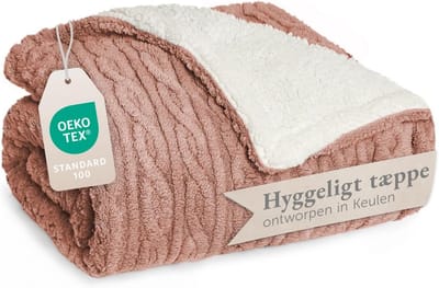 Luxe Fleece Deken met Kabelpatroon - Warm en Zacht - Geschikt voor Bank en Bed - 150x200 cm