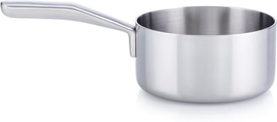 Steelpan - Kookpan Sauspan - Koken voor iedereen - Ergonomische handgreep - 16 cm 1.6 Liter - Zwart