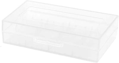 Batterijhouder - Batterijdoosje Opberger - Batterijen Opbergen - Transparant Plastic - 77 x 40 x 22 mm - Helder