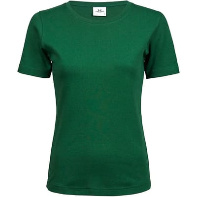 Tee Jays - Dames Interlock T-shirt - Forest Green maat S
