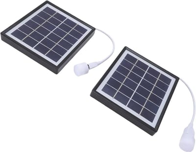 Zonnepaneel Kit - Solar Charger Lamp - Buitenactiviteiten Opladen - Monokristallijn Paneel - 30x16x3 cm - Zwart