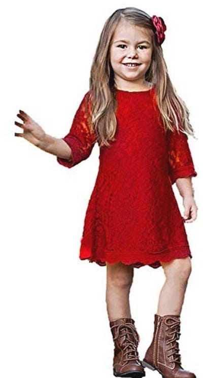 Elegante Kanten Jurk voor Meisjes van 1-14 Jaar - Perfect voor Bruiloft, Doop en Feest
