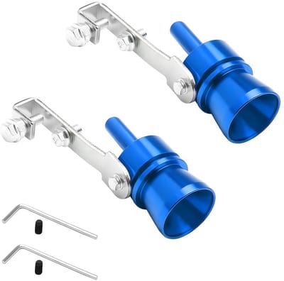 Dailygoods- Turbogeluidsuitlaatpijp set van 2 - Aluminium - Turbofluit - Uitlaatdemper - Corrosiebestendig - Lichtgewicht - Hoogwaardige kwaliteit